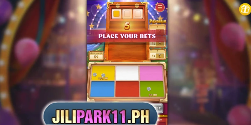 Betting mechanics in the Super Color game at JILIPARK