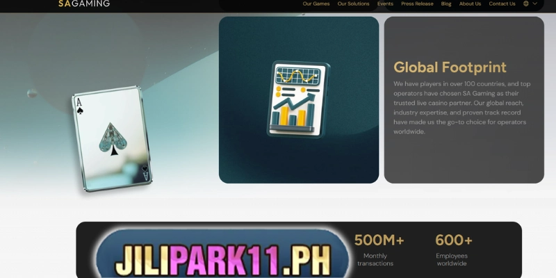 High quality SA Gaming mobile interface for players