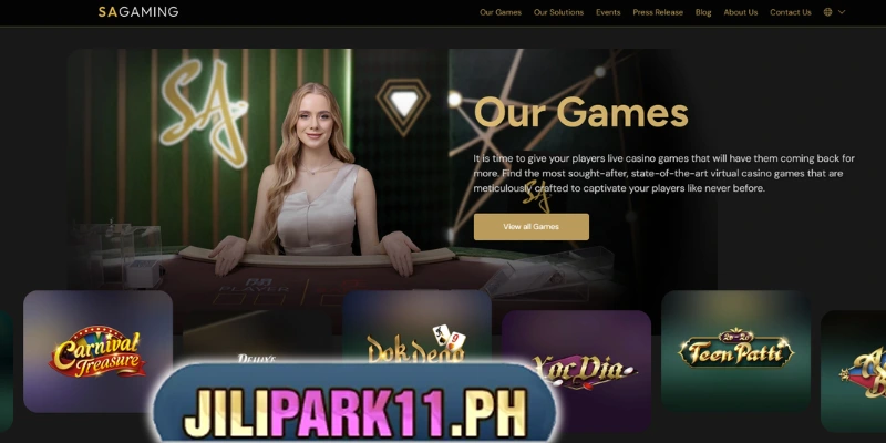 The professional SA Gaming live lobby at JILIPARK
