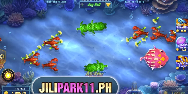 Master All-Star Fishing strategy and payouts at JILIPARK 4 Display of special weapons arsenal including the Eagle Claw